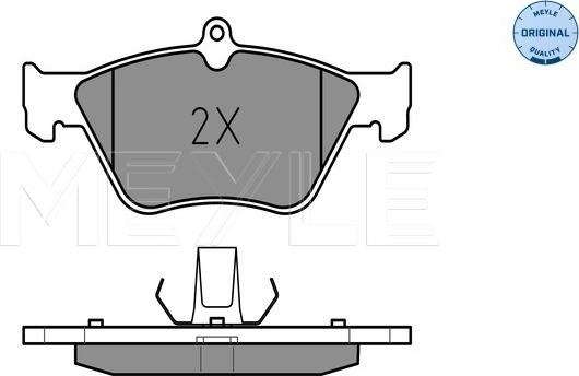 Meyle 025 214 1117 - Zestaw klocków hamulcowych, hamulce tarczowe parts5.com