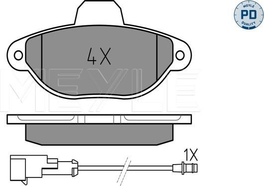 Meyle 025 214 3617/PD - Set placute frana,frana disc parts5.com