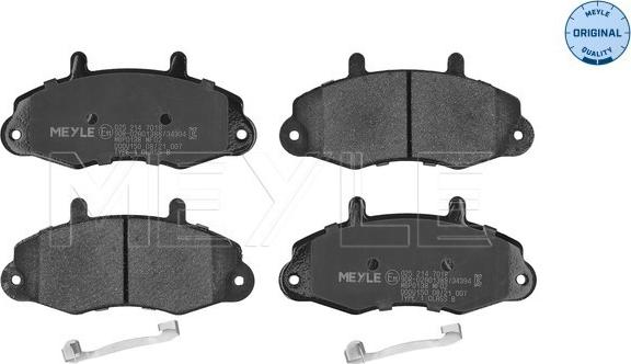 Meyle 025 214 7018 - Komplet pločica, disk-kočnica parts5.com