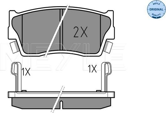 Meyle 025 215 0014/W - Komplet kočnih obloga, disk kočnica parts5.com