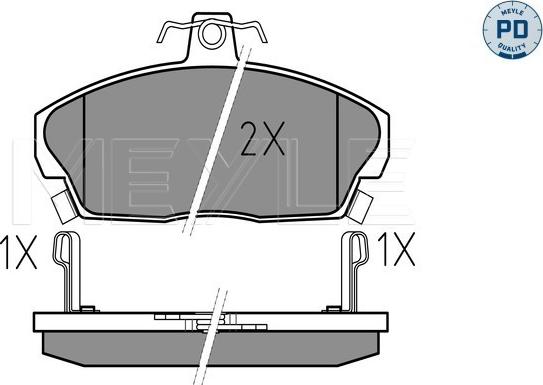 Meyle 025 215 1518/PD - Тормозные колодки, дисковые, комплект parts5.com