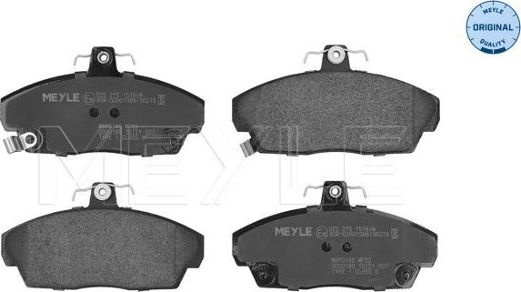 Meyle 025 215 1518/W - Brake Pad Set, disc brake parts5.com