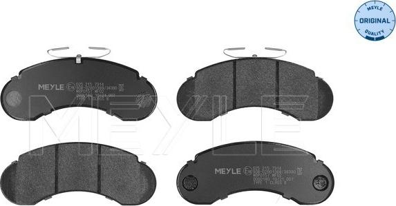 Meyle 025 215 7314 - Fékbetétkészlet, tárcsafék parts5.com