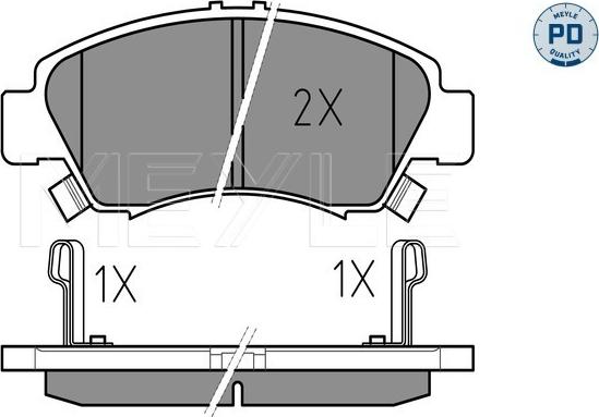 Meyle 025 216 9715/PD - Zestaw klocków hamulcowych, hamulce tarczowe parts5.com