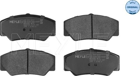 Meyle 025 211 4117 - Set placute frana,frana disc parts5.com