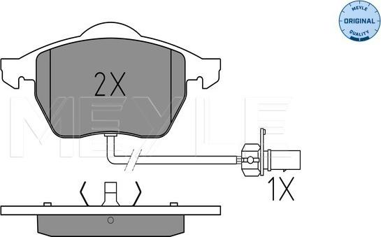 Meyle 025 218 4919/W - Sada brzdových platničiek kotúčovej brzdy parts5.com