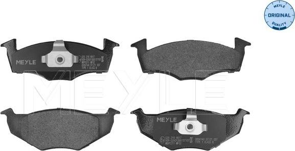 Meyle 025 218 6617 - Brake Pad Set, disc brake parts5.com