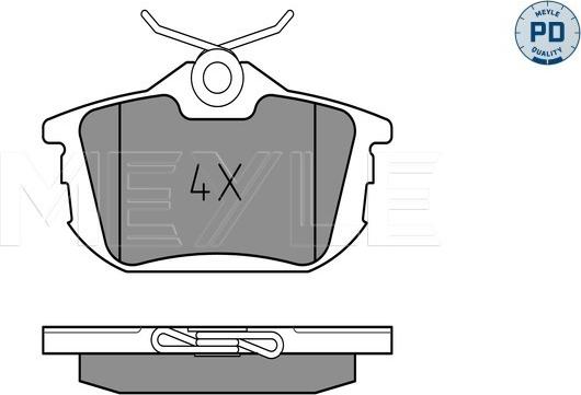 Meyle 025 218 6115/PD - Komplet zavornih oblog, ploscne (kolutne) zavore parts5.com