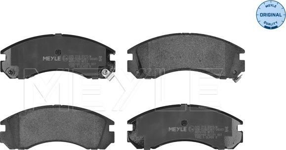 Meyle 025 213 6315/W - Brake Pad Set, disc brake parts5.com