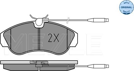 Meyle 025 217 9919/W - Комплект спирачно феродо, дискови спирачки parts5.com