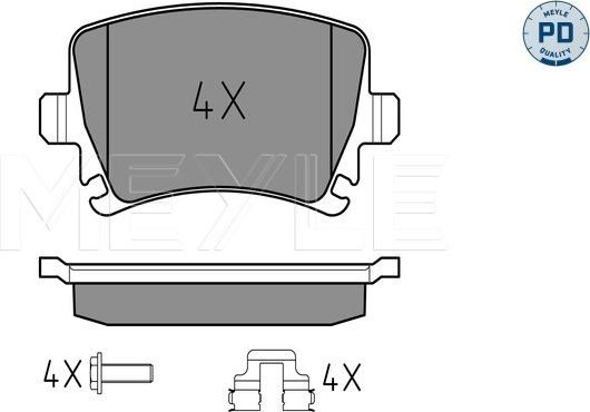 Meyle 025 239 1417/PD - Zestaw klocków hamulcowych, hamulce tarczowe parts5.com