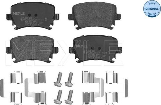 Meyle 025 239 1417 - Zestaw klocków hamulcowych, hamulce tarczowe parts5.com