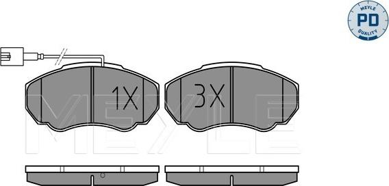 Meyle 025 239 1719/PD - Sada brzdových platničiek kotúčovej brzdy parts5.com