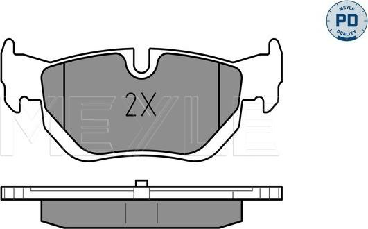 Meyle 025 239 2617/PD - Fékbetétkészlet, tárcsafék parts5.com