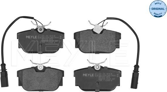 Meyle 025 234 4616/W - Σετ τακάκια, δισκόφρενα parts5.com