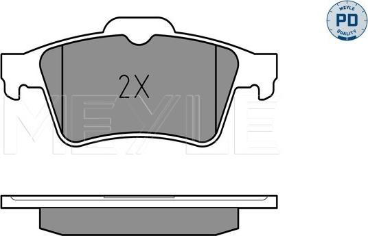 Meyle 025 234 8216/PD - Fren balata seti, diskli fren parts5.com