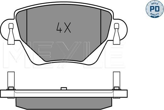 Meyle 025 235 5717/PD - Set placute frana,frana disc parts5.com