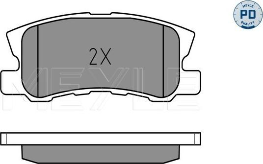 Meyle 025 235 8216/PD - Комплект спирачно феродо, дискови спирачки parts5.com