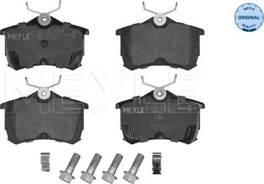 Meyle 025 235 2714/W - Kit de plaquettes de frein, frein à disque parts5.com