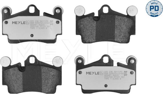 Meyle 025 236 9417/PD - Zestaw klocków hamulcowych, hamulce tarczowe parts5.com