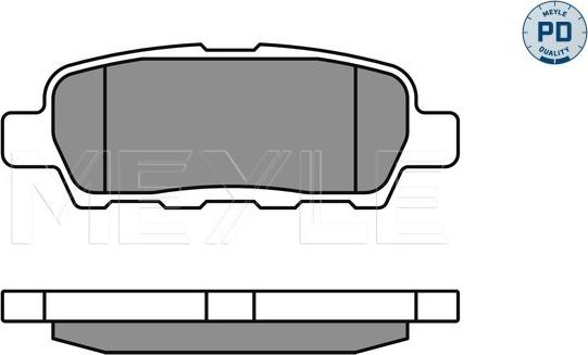 Meyle 025 238 7114/PD - Fékbetétkészlet, tárcsafék parts5.com