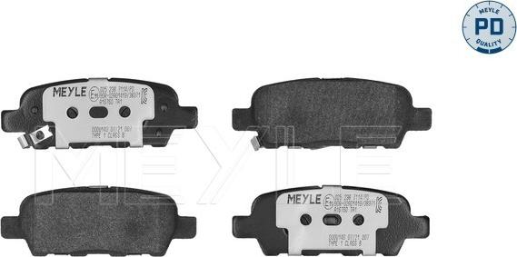 Meyle 025 238 7114/PD - Brake Pad Set, disc brake parts5.com