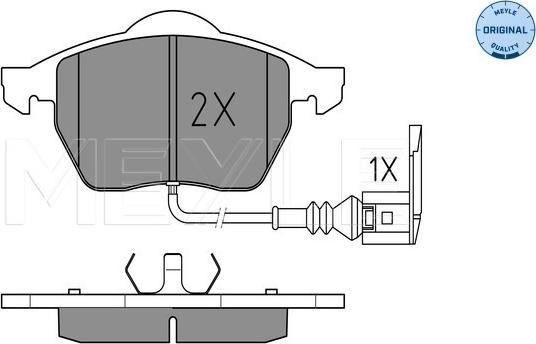 Meyle 025 233 9219/W - Kit de plaquettes de frein, frein à disque parts5.com