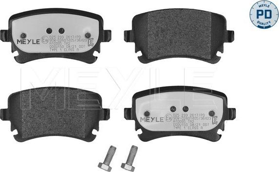 Meyle 025 233 2617/PD - Set placute frana,frana disc parts5.com