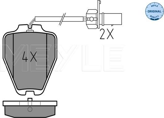 Meyle 025 232 8017/W - Σετ τακάκια, δισκόφρενα parts5.com