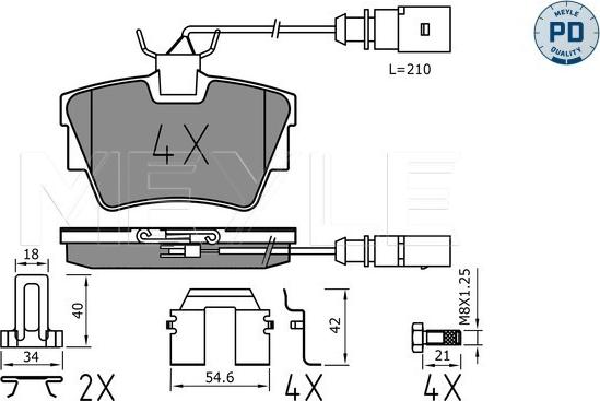 Meyle 025 232 2416-1/PD - Σετ τακάκια, δισκόφρενα parts5.com