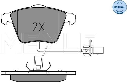 Meyle 025 237 6220/W - Fékbetétkészlet, tárcsafék parts5.com