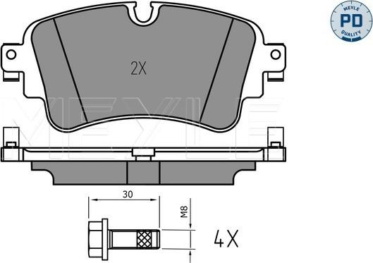 Meyle 025 223 0817/PD - Set placute frana,frana disc parts5.com