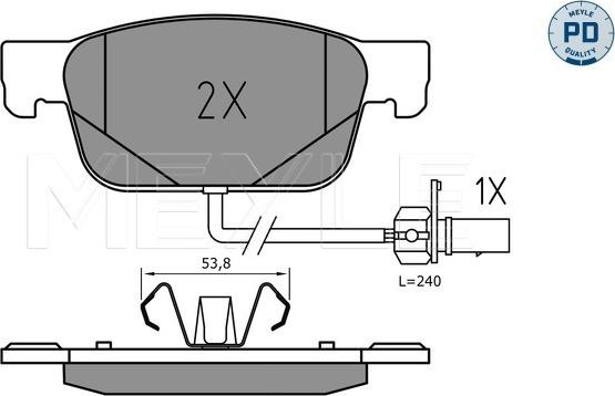 Meyle 025 223 8317/PD - Set placute frana,frana disc parts5.com