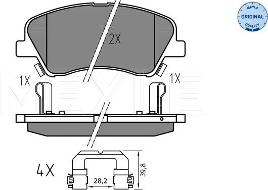 Meyle 025 222 2818 - Brake Pad Set, disc brake parts5.com