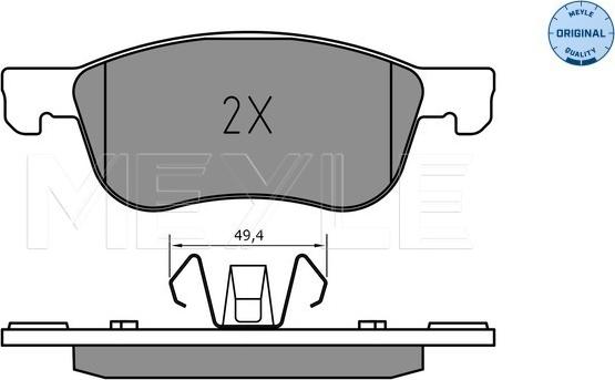 Meyle 025 227 4816 - Set placute frana,frana disc parts5.com