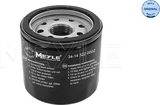Meyle 34-14 322 0002 - Filtro de aceite parts5.com