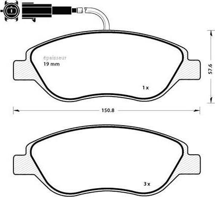 LPR 05P765A - Set placute frana,frana disc parts5.com