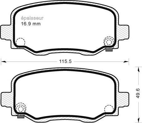 QUARO QP9284C - Σετ τακάκια, δισκόφρενα parts5.com