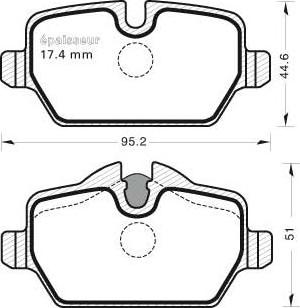 GMC 2362303 - Juego de pastillas de freno parts5.com