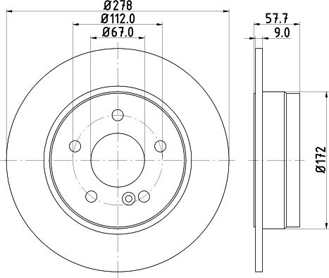 KRAFT AUTOMOTIVE 6051442 - Brake Disc parts5.com