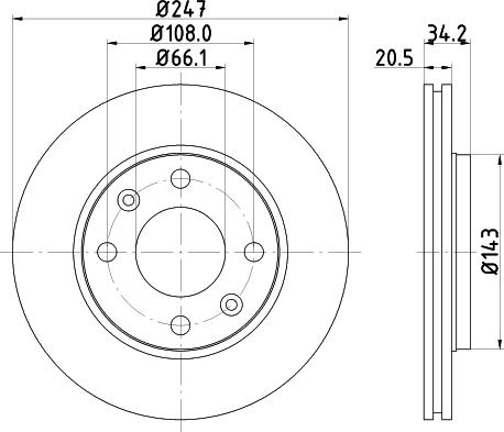 VAICO V42-80002 - Zavorni kolut parts5.com