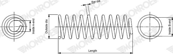 Monroe SP4388 - Muelle de suspensión parts5.com