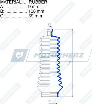 Motorherz RDZ0344MG - Bellow, steering parts5.com