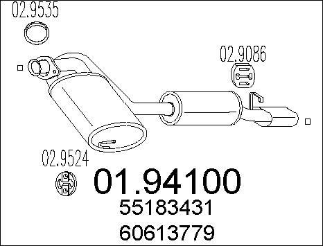 MTS 01.94100 - Toba esapament finala parts5.com