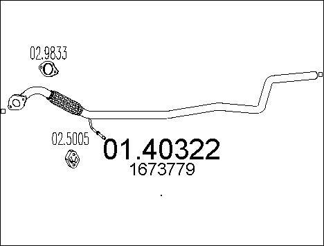 MTS 01.40322 - Exhaust Pipe parts5.com