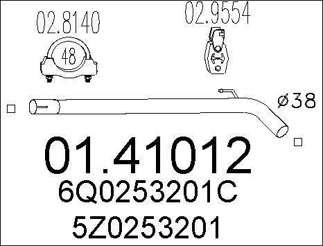 MTS 01.41012 - Racord evacuare parts5.com