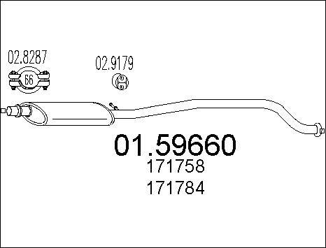 MTS 01.59660 - Middle Silencer parts5.com