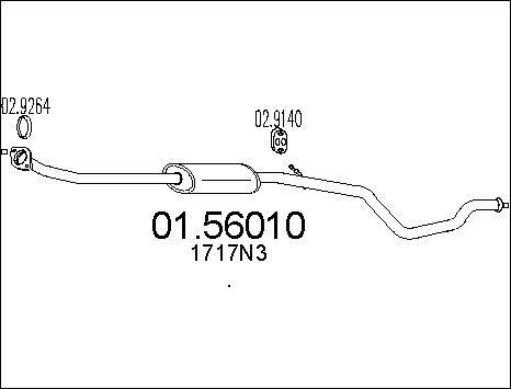 MTS 01.56010 - Toba esapamet intermediara parts5.com