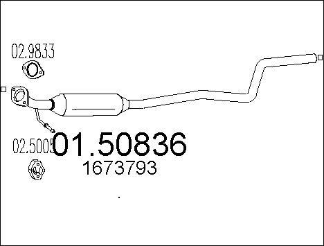 MTS 01.50836 - Middle Silencer parts5.com