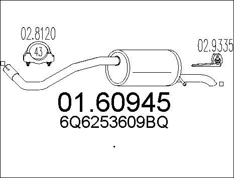 MTS 01.60945 - Tłumik końcowy parts5.com